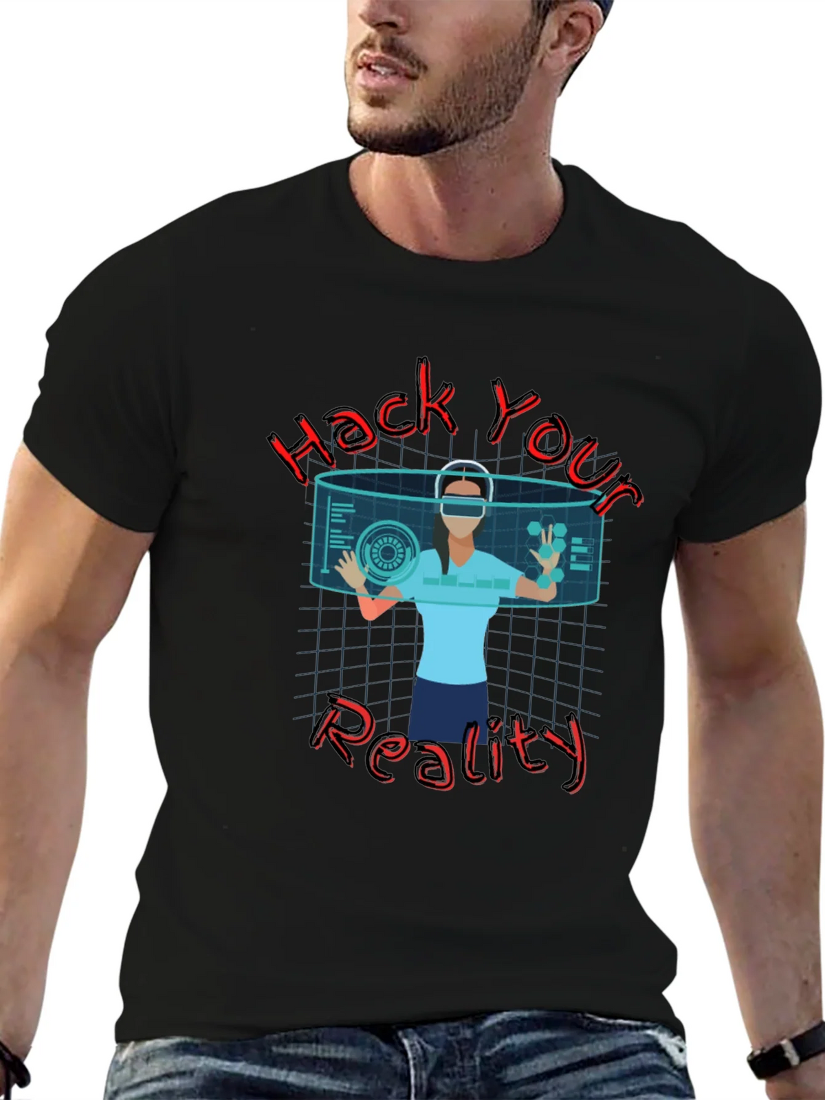 Hack Your Reality Graphic Tee - Black product image 6
