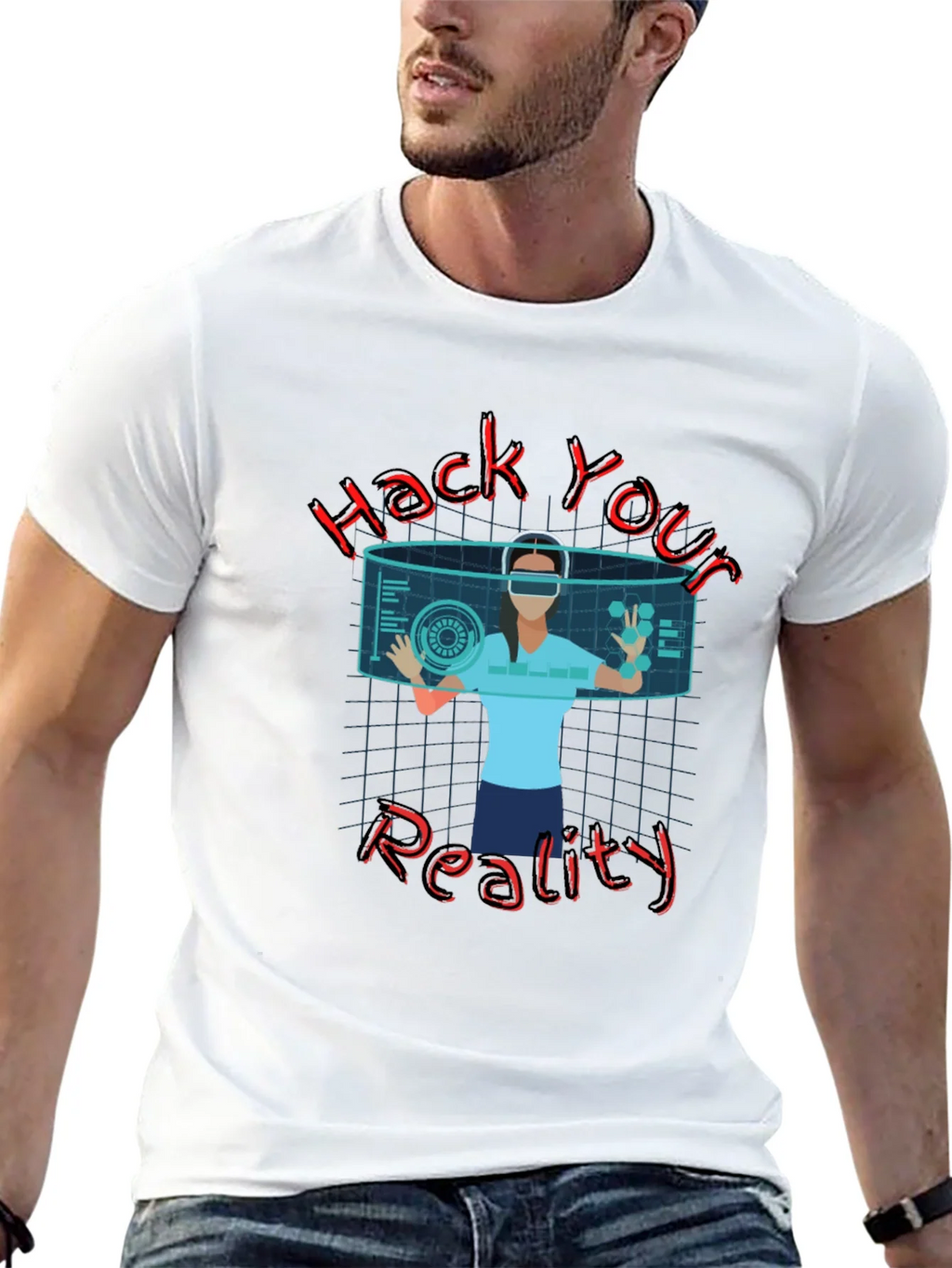 Hack Your Reality Graphic Tee - Black product image 12