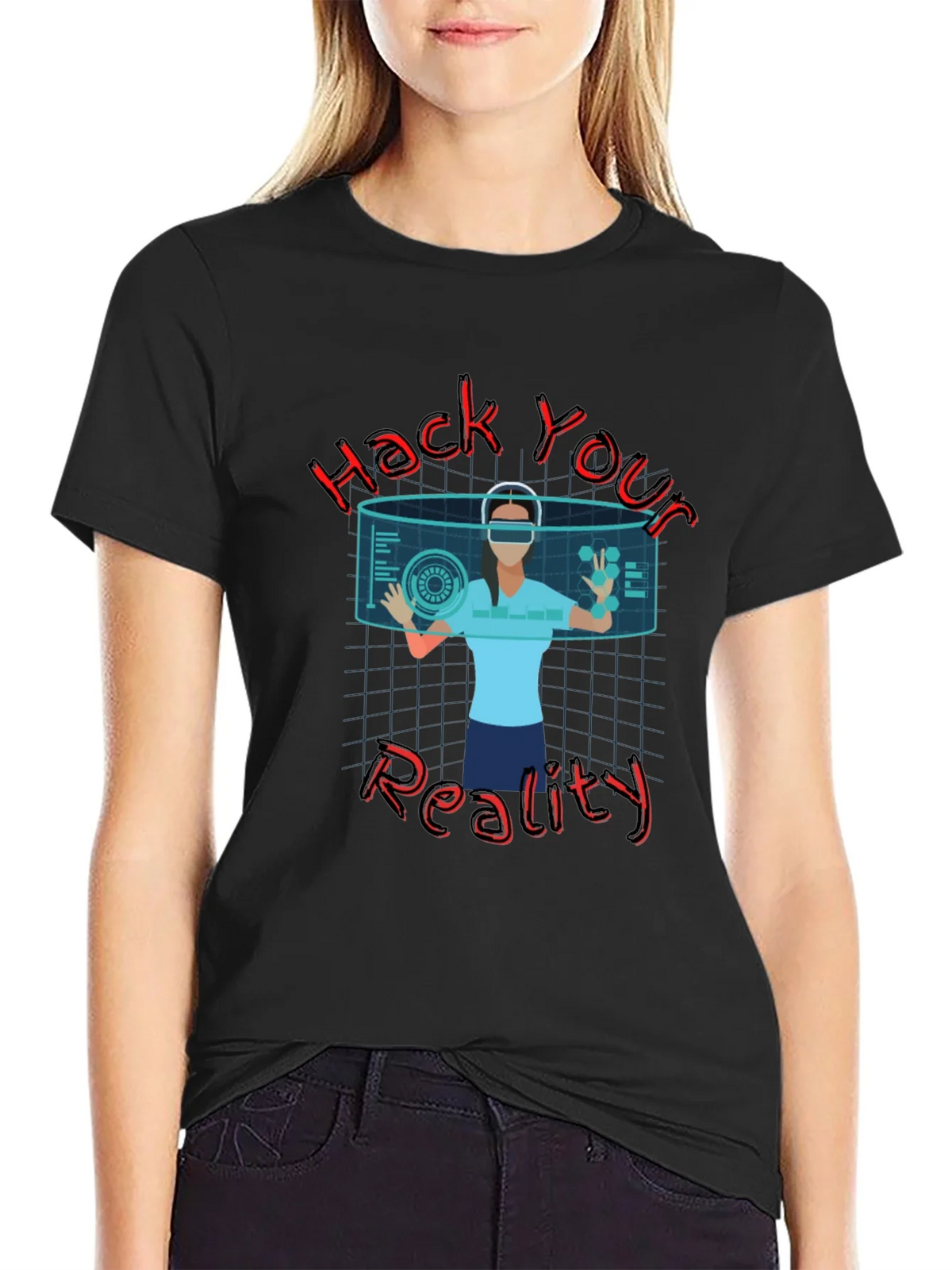 Hack Your Reality Graphic Tee - Black product image 2