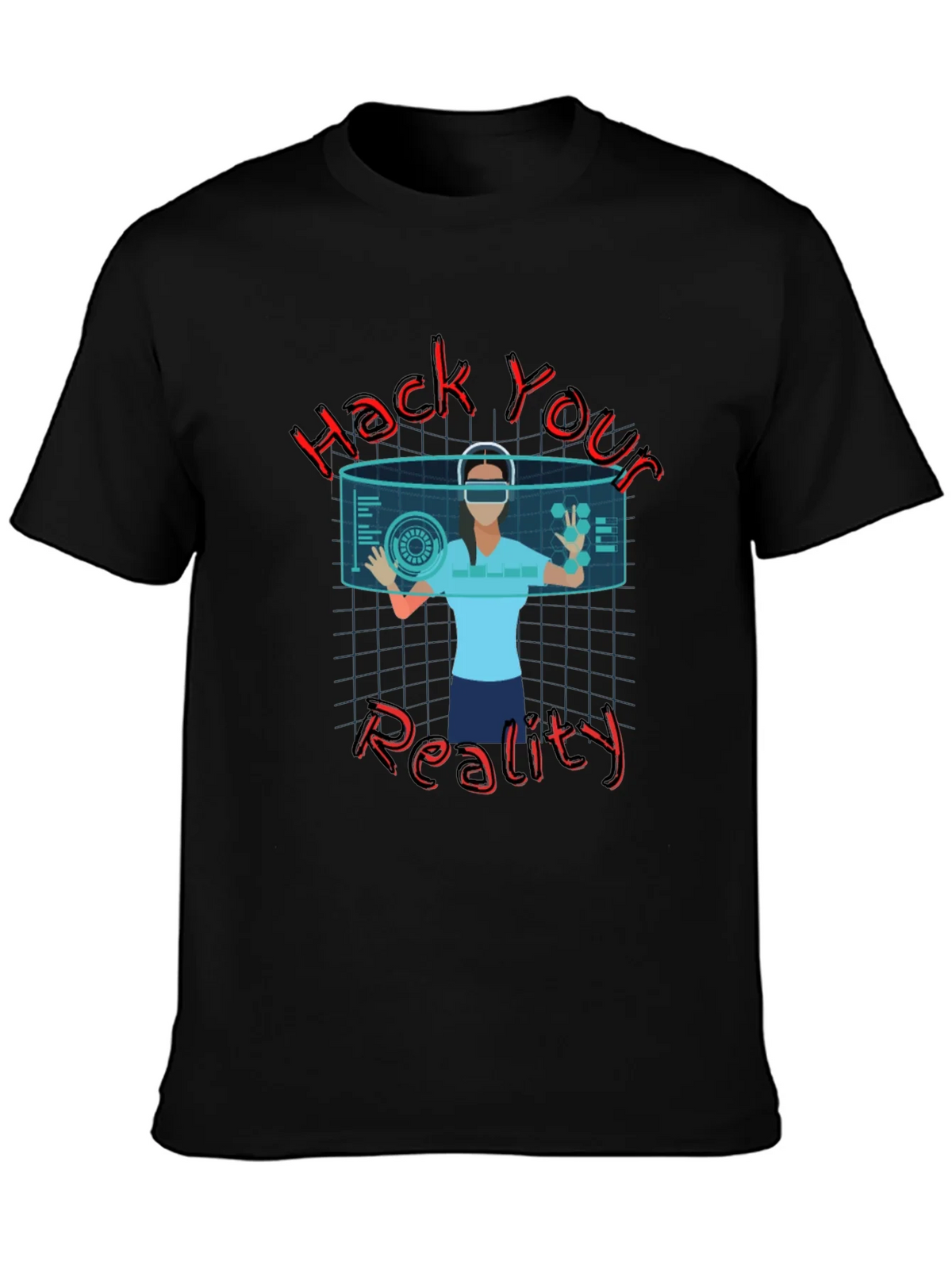 Hack Your Reality Graphic Tee - Black product image 3