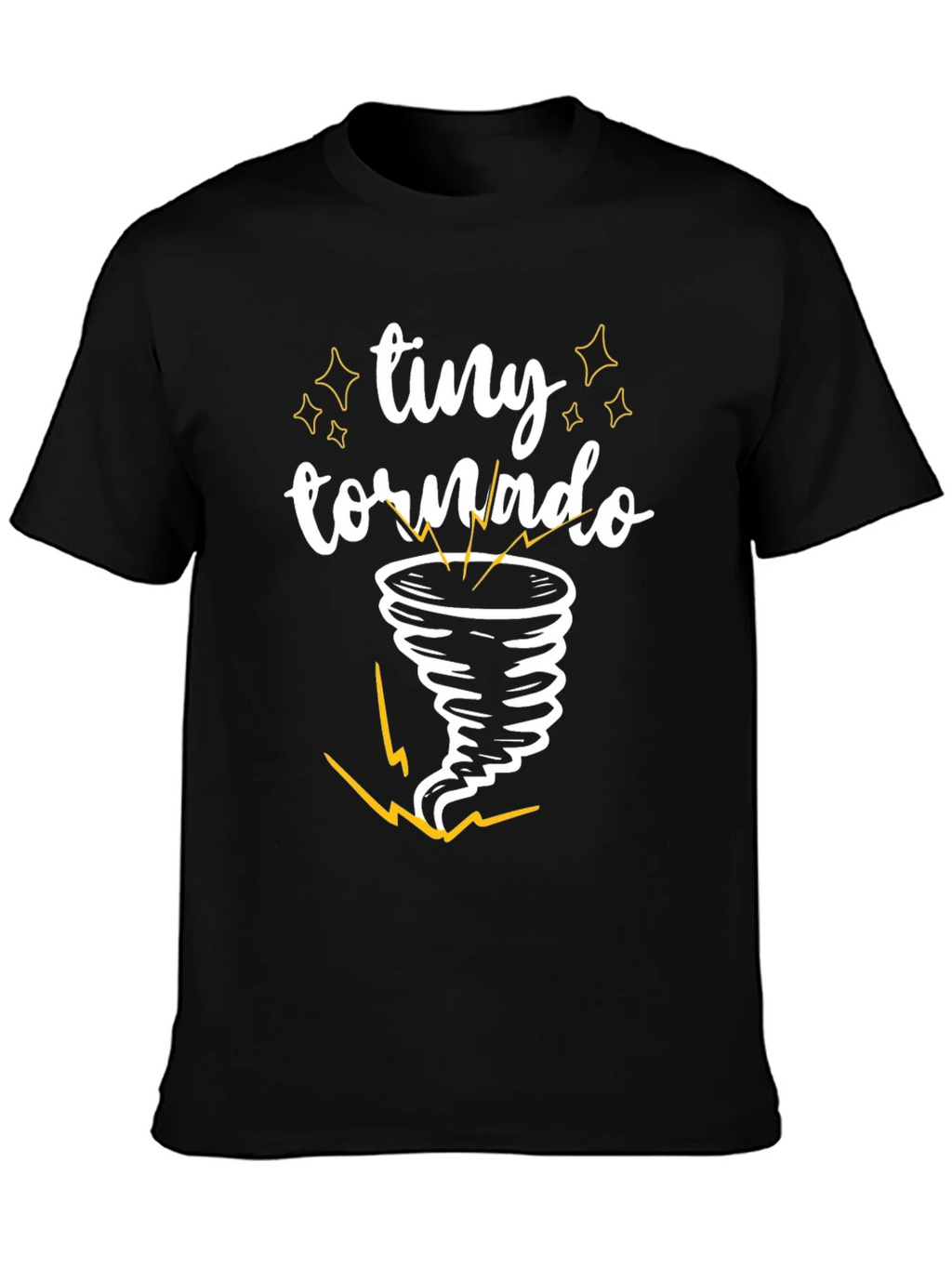 Tiny Tornado Graphic Tee - Black Cotton T-Shirt product image 2