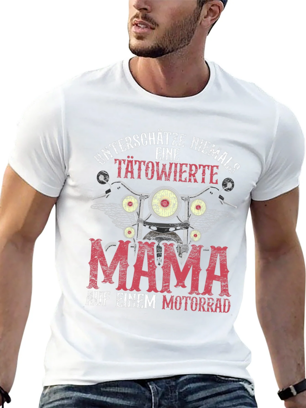 Tattooed Mama Motorcycle Graphic T-Shirt product image 3