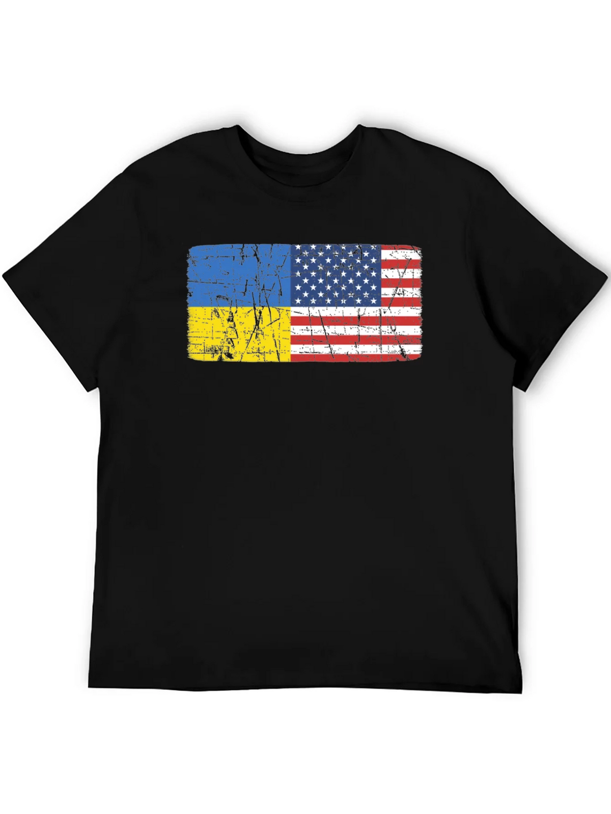 Ukraine USA Flag Graphic Tee product image 5