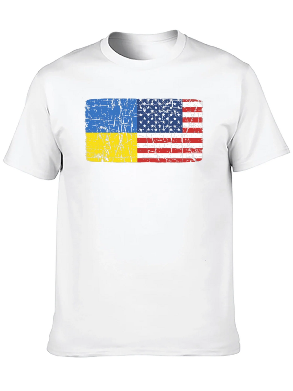 Ukraine USA Flag Graphic Tee product image 9