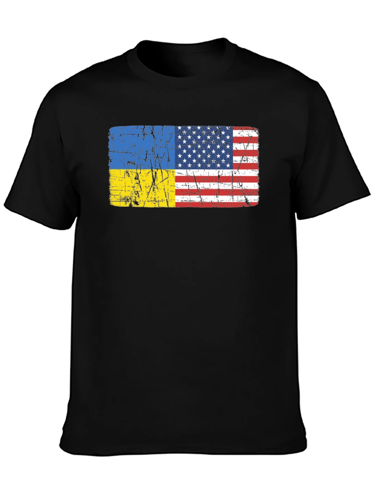 Ukraine USA Flag Graphic Tee product image 3