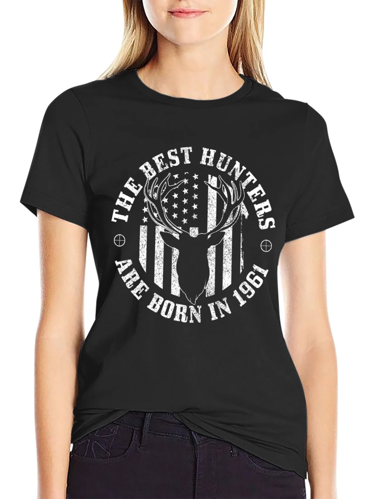 Hunters Born in 1961 T-Shirt Deer Graphic Mens Tee product image 2