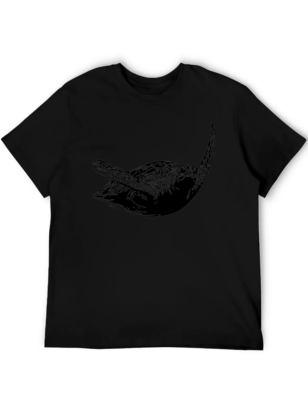 Mens Black Sea Turtle Graphic Tee product image 5