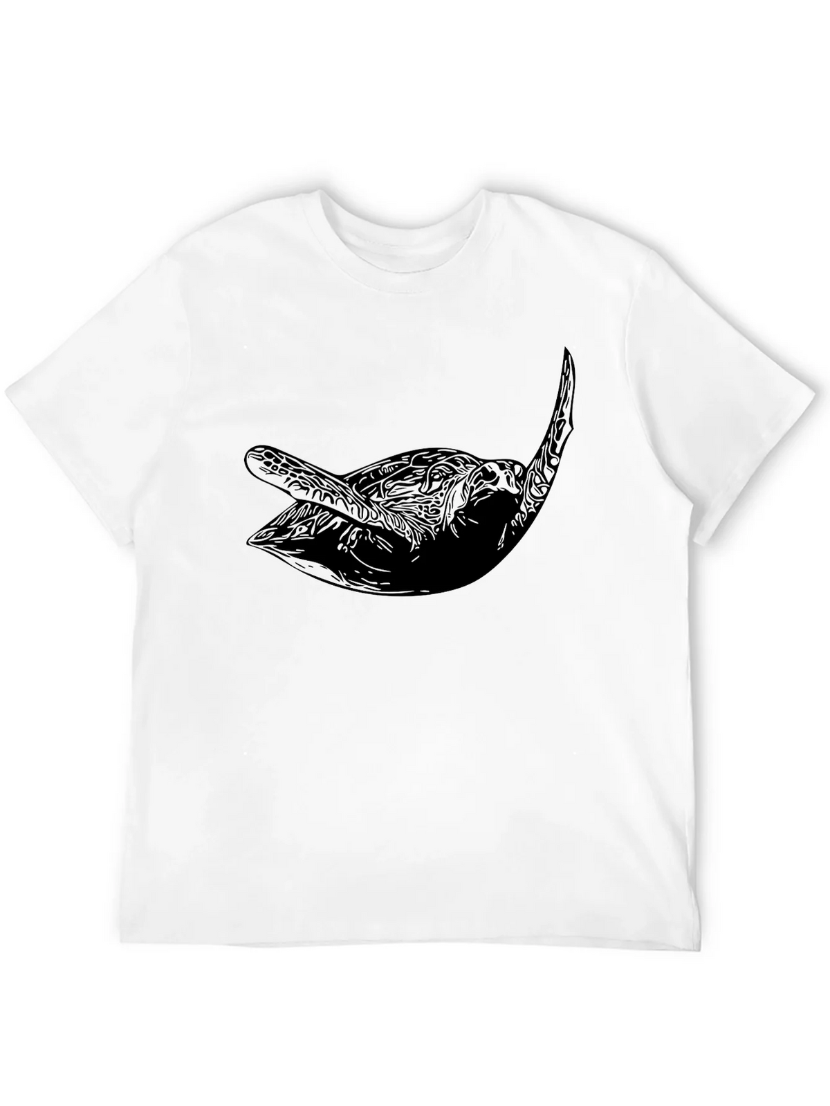 Mens Black Sea Turtle Graphic Tee product image 11
