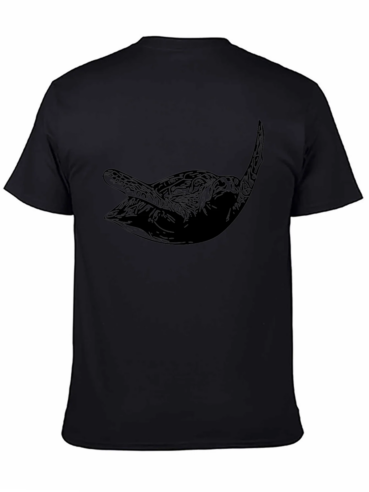 Mens Black Sea Turtle Graphic Tee product image 4