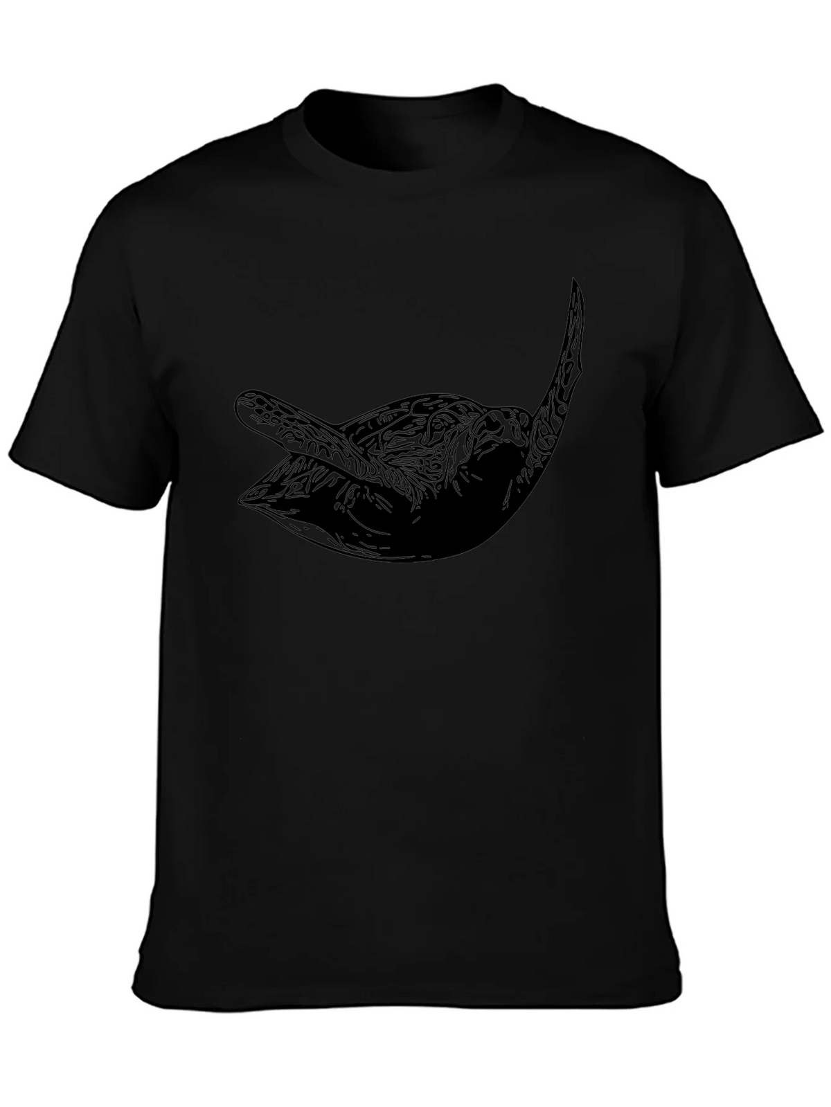 Mens Black Sea Turtle Graphic Tee product image 3