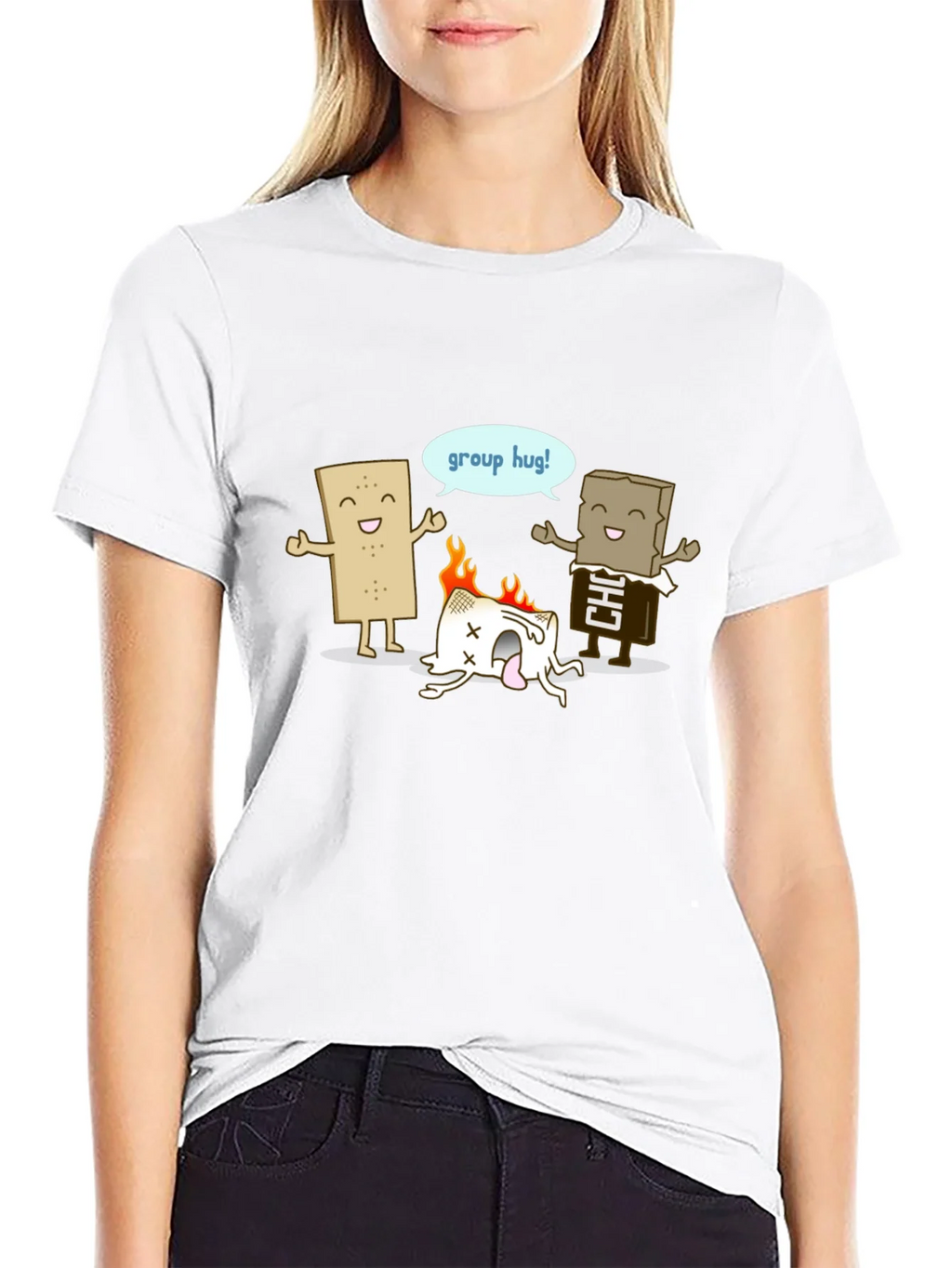 Funny Smores Group Hug Graphic Tee product image 6