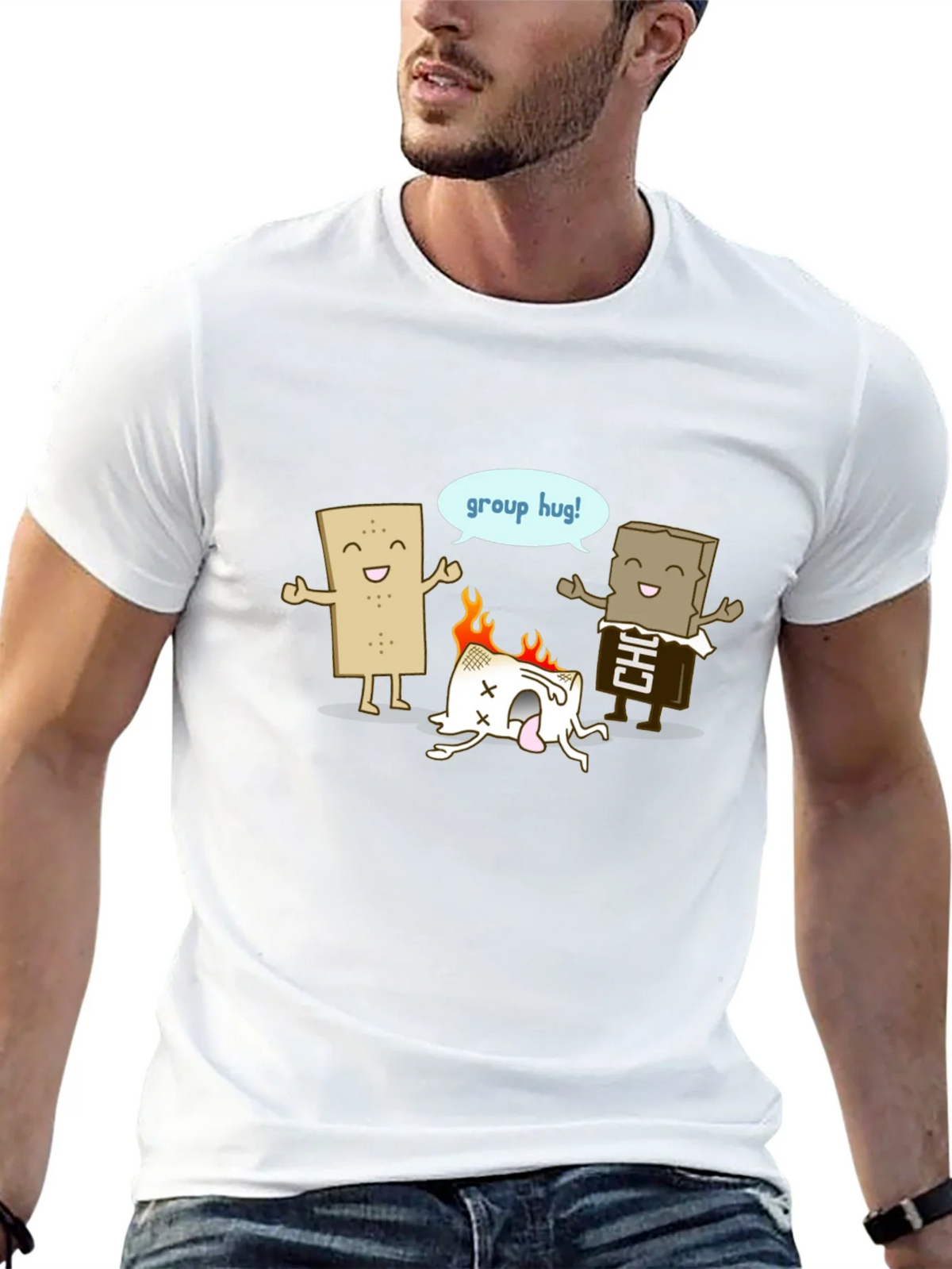 Funny Smores Group Hug Graphic Tee product image 10