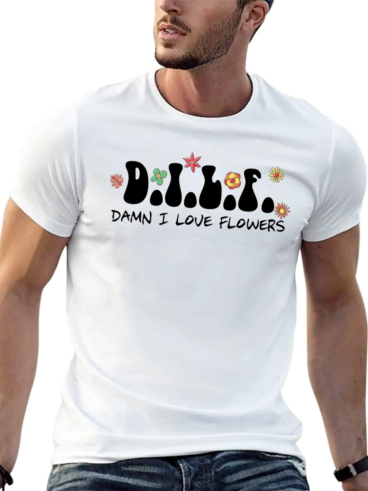 Damn I Love Flowers Graphic T-Shirt - Unisex product image 12