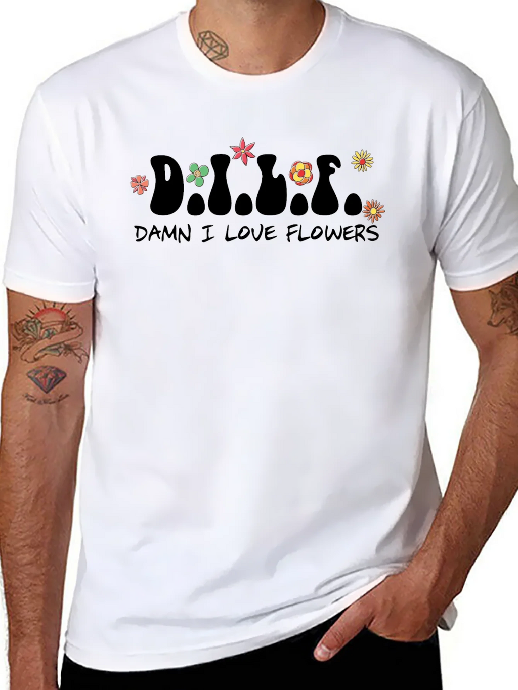 Damn I Love Flowers Graphic T-Shirt - Unisex product image 7
