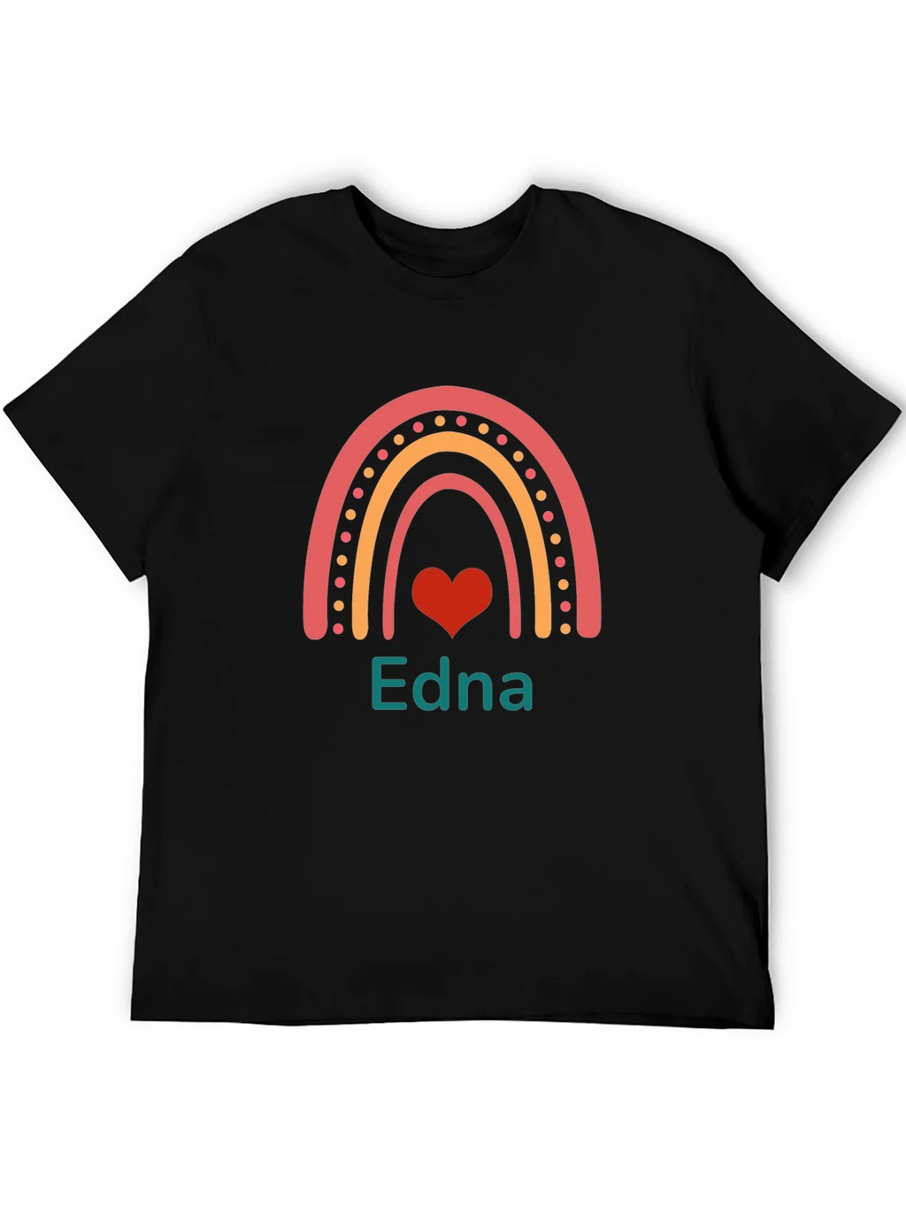 Edna Rainbow Heart Personalized T-Shirt product image 4