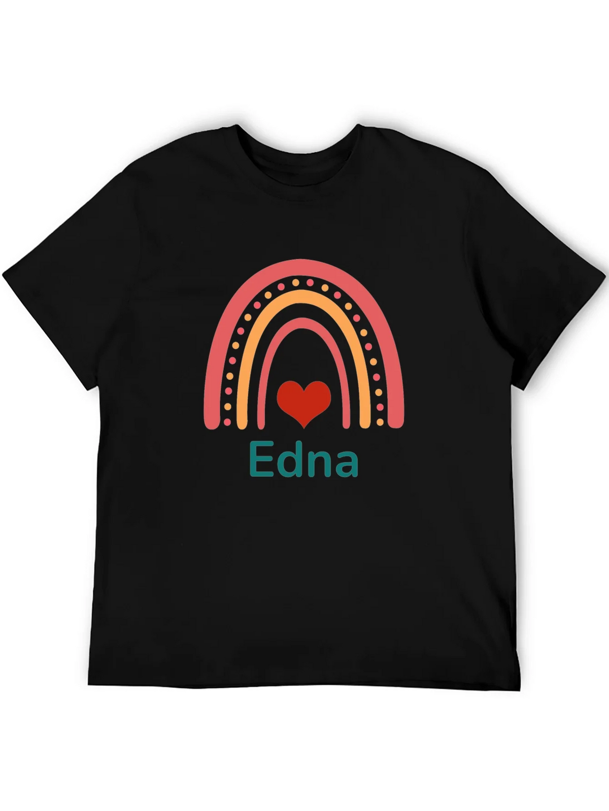 Edna Rainbow Heart Personalized T-Shirt product image 4