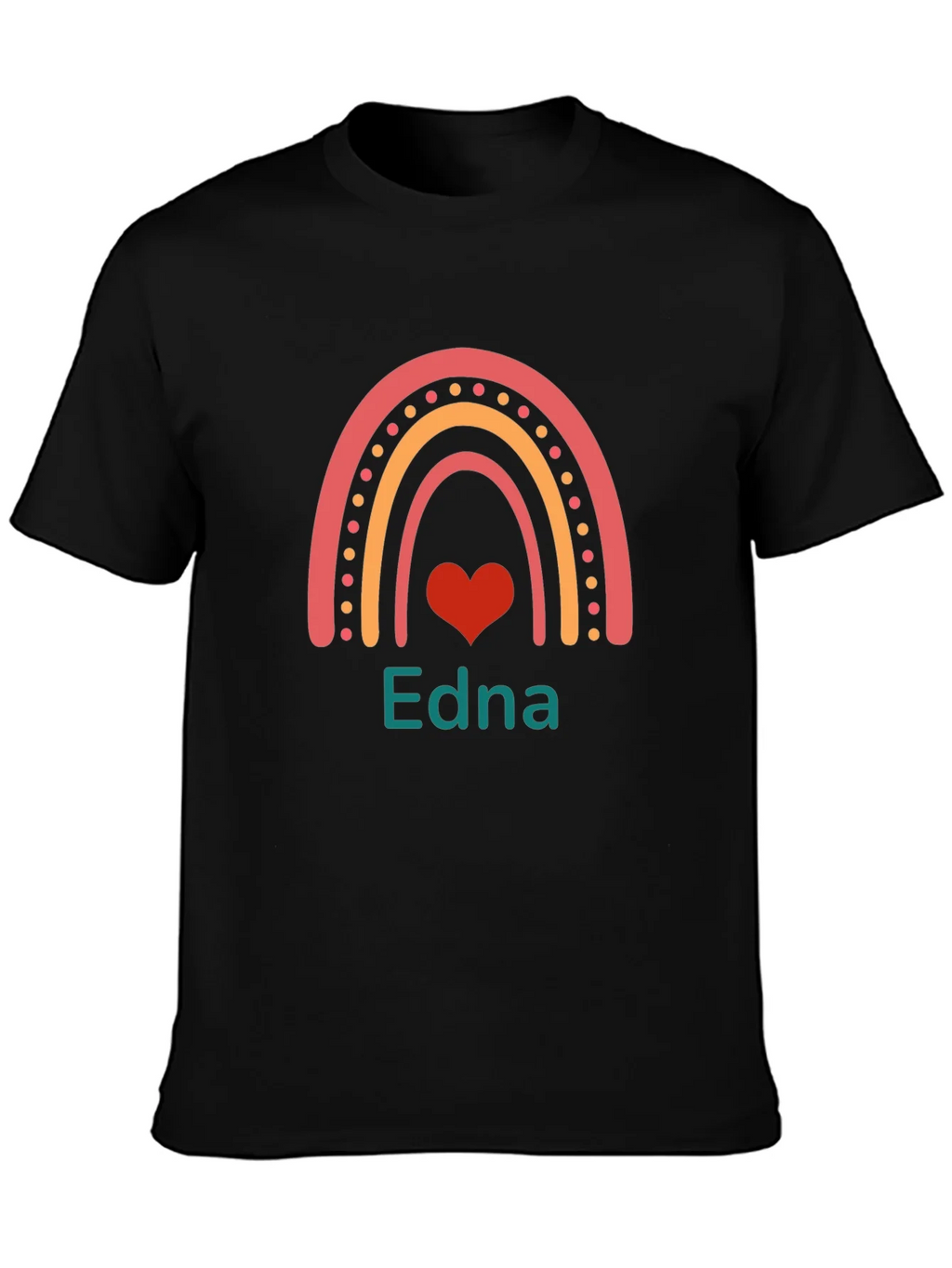 Edna Rainbow Heart Personalized T-Shirt product image 2