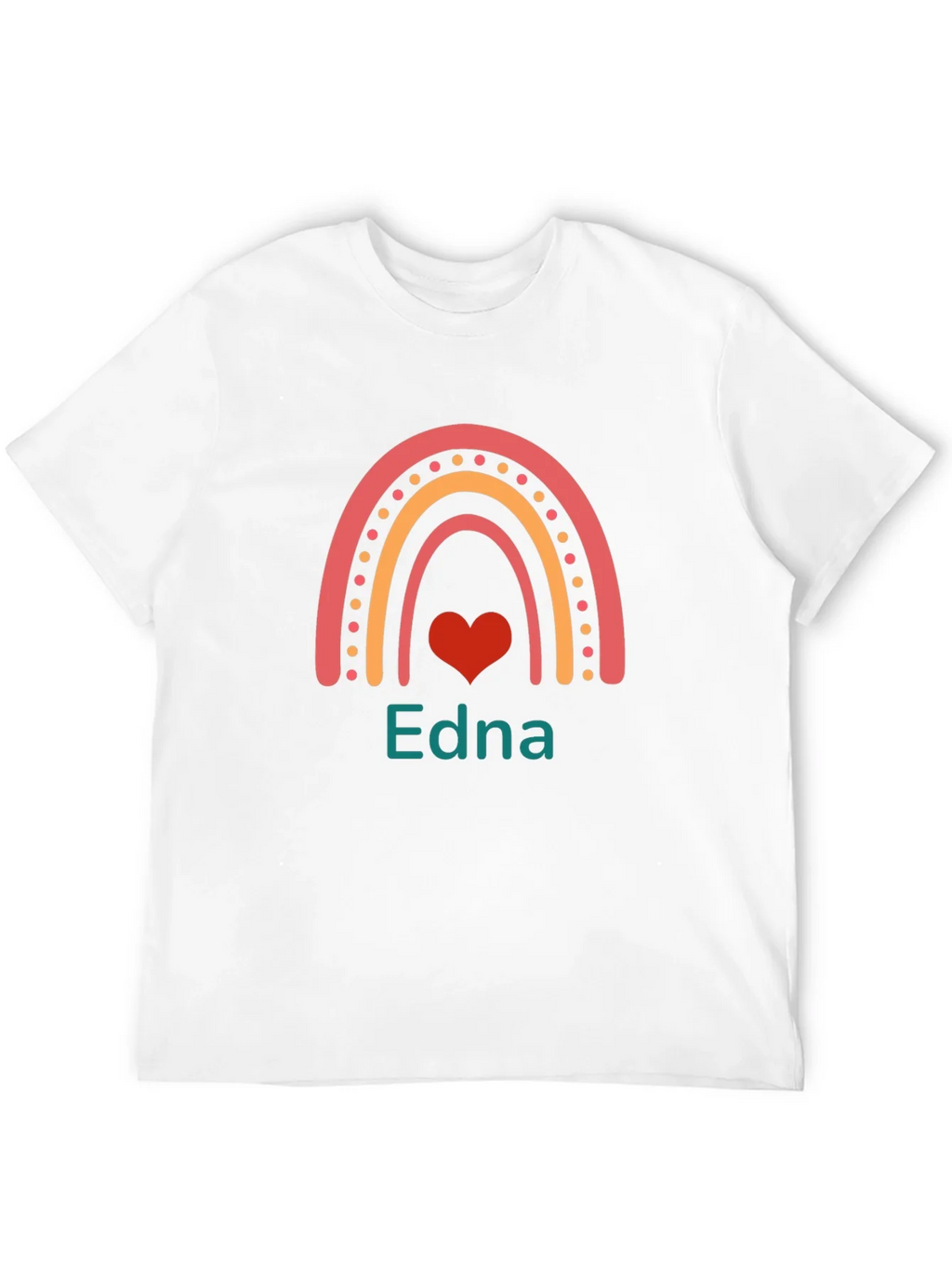 Edna Rainbow Heart Personalized T-Shirt product image 9