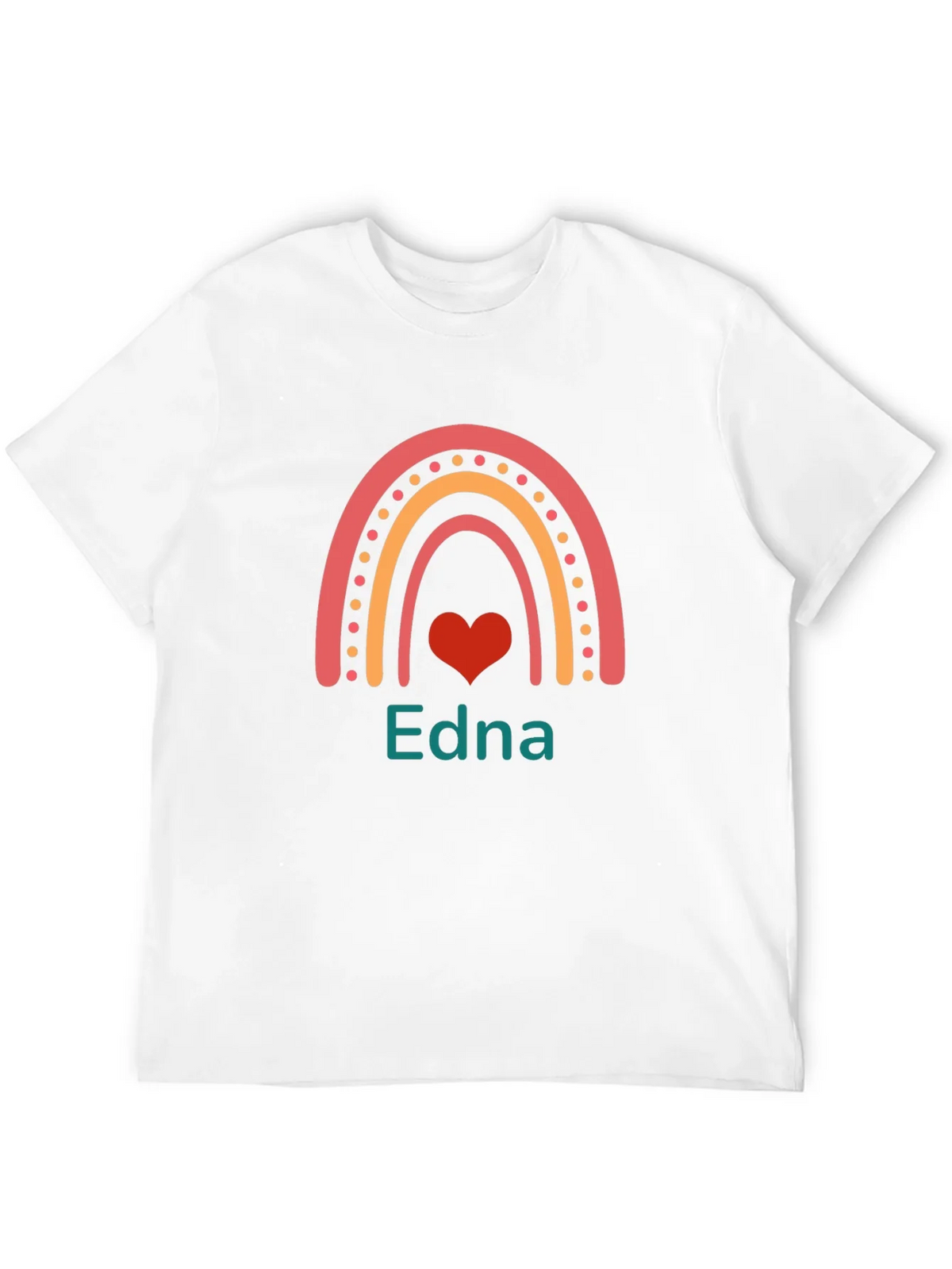 Edna Rainbow Heart Personalized T-Shirt product image 9