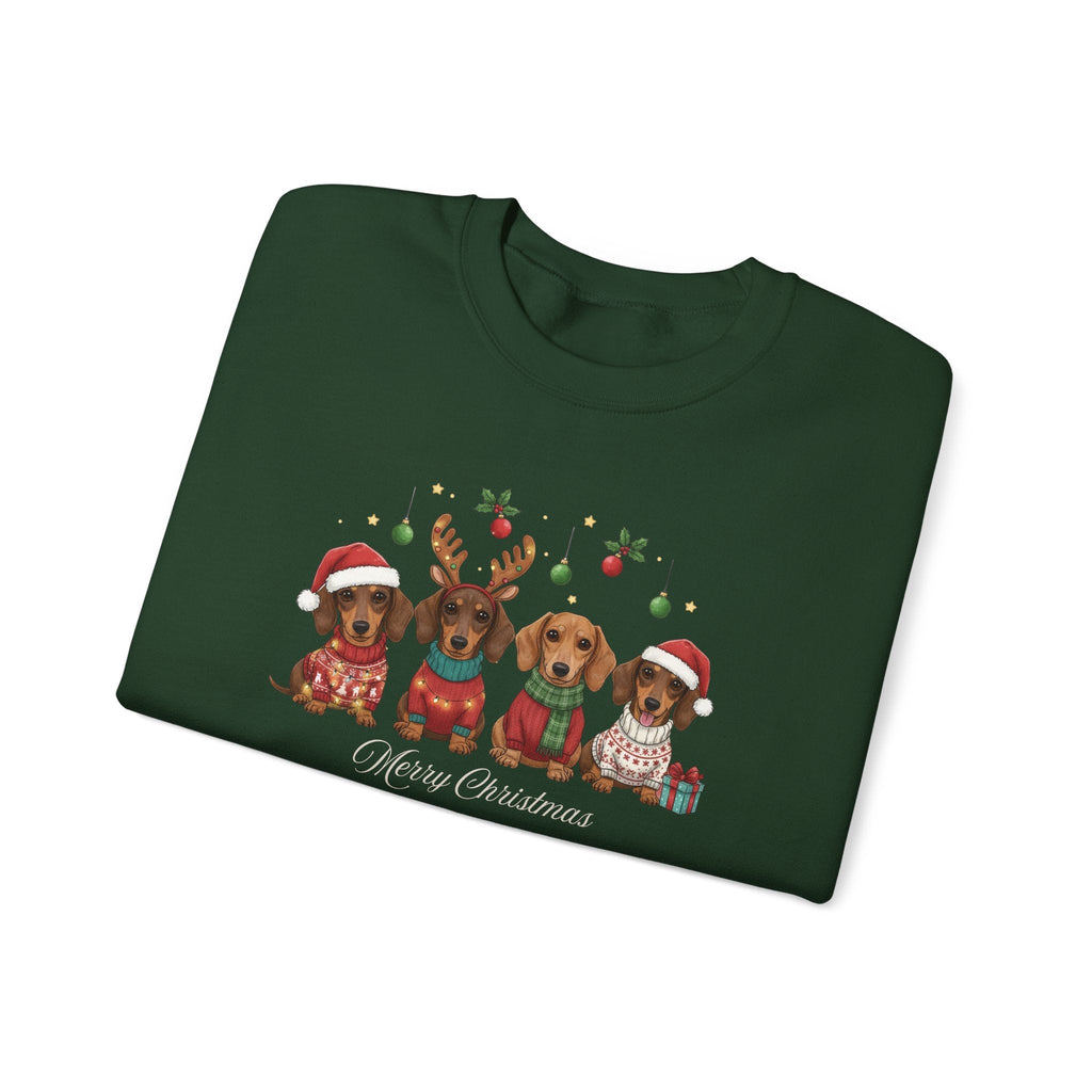 Dachshund Merry Christmas Graphic Sweatshirt product image 4