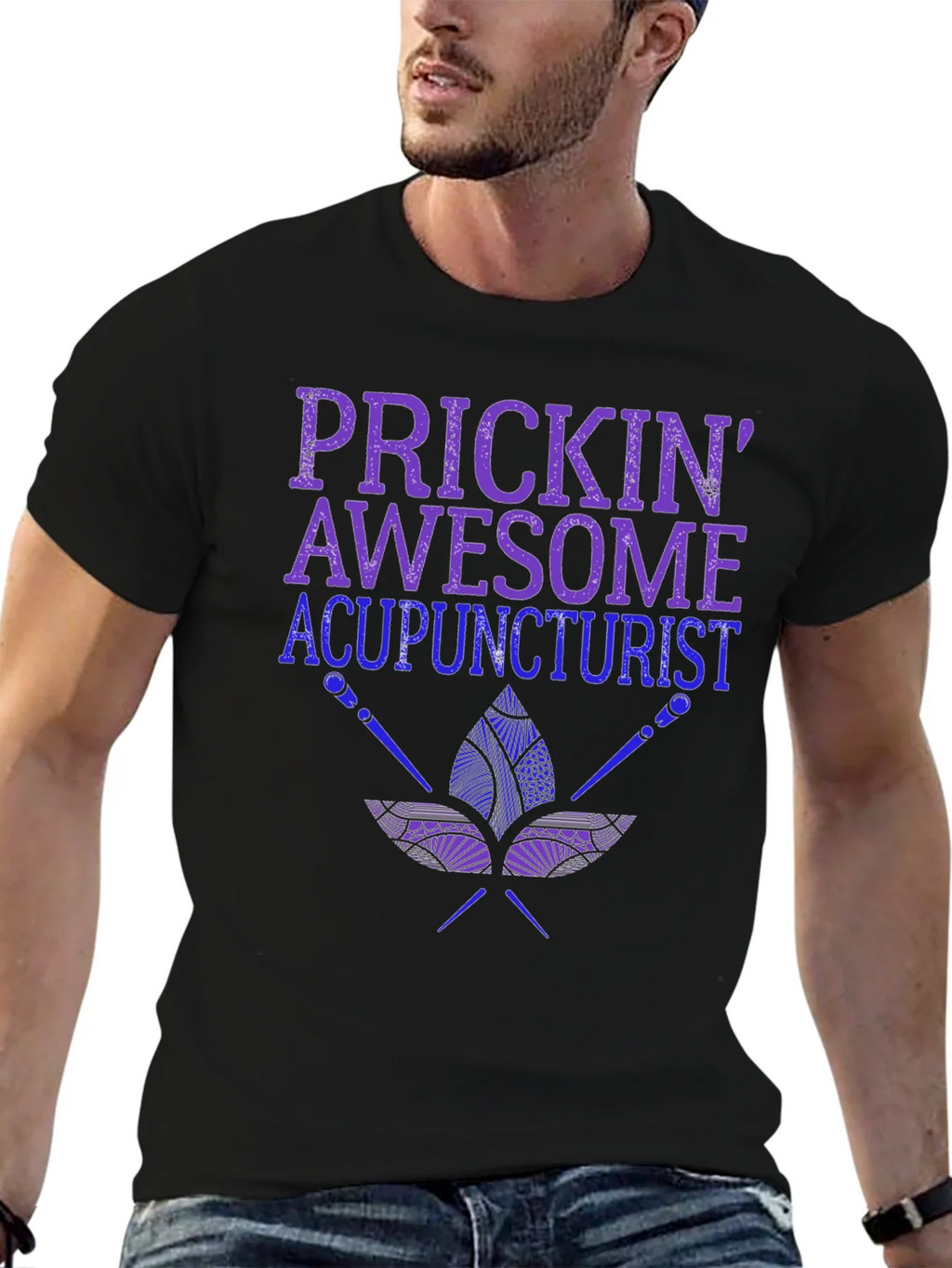 Prickin Awesome Acupuncturist T-Shirt product image 5