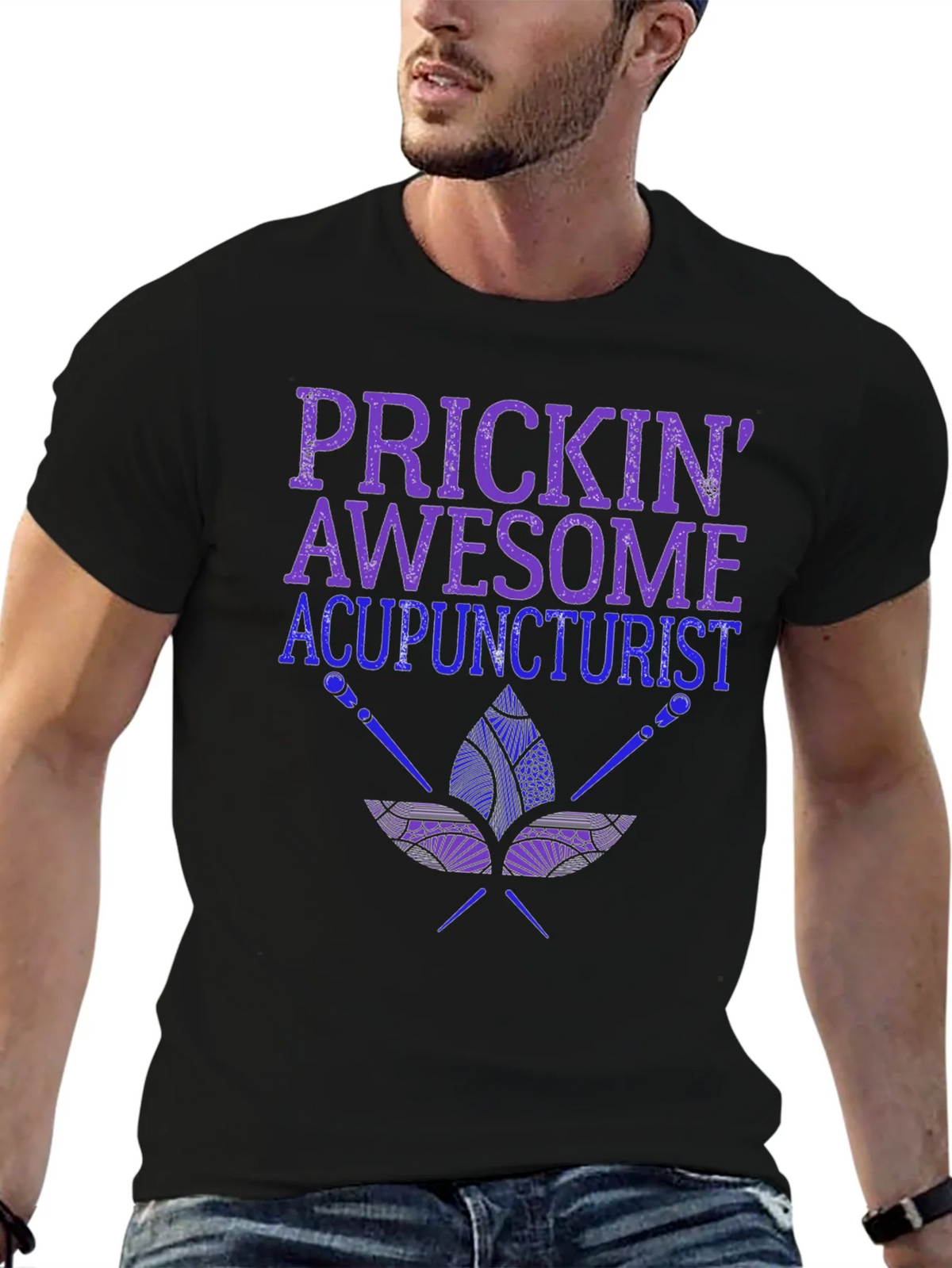 Prickin Awesome Acupuncturist T-Shirt product image 5