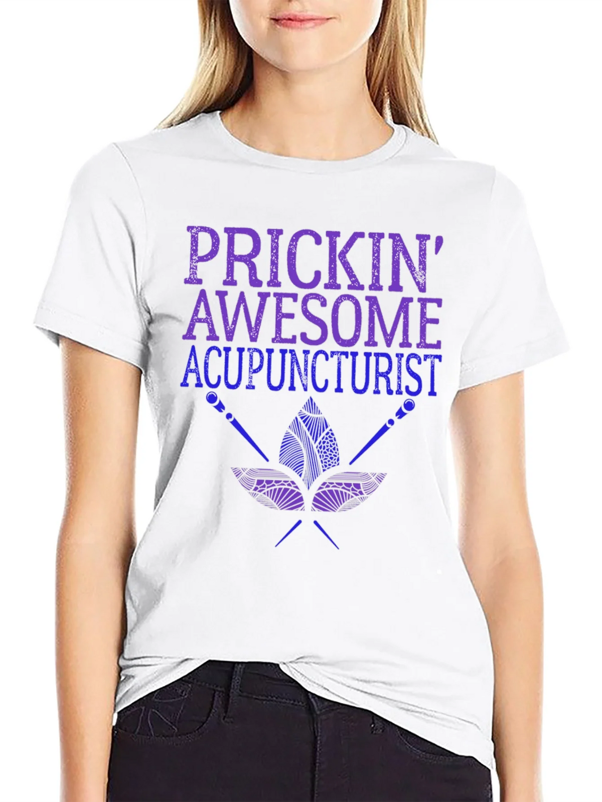 Prickin Awesome Acupuncturist T-Shirt product image 7