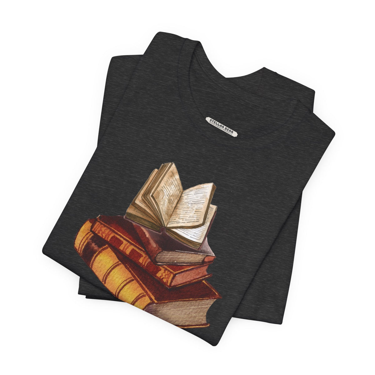 Stack of Old Books Vintage Objects Graphic T-Shirt product image 2
