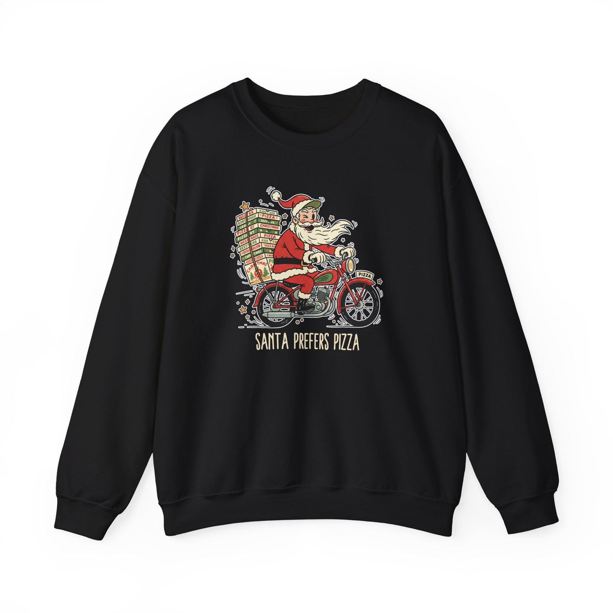 Santa Prefers Pizza Graphic Sweatshirt product image 1