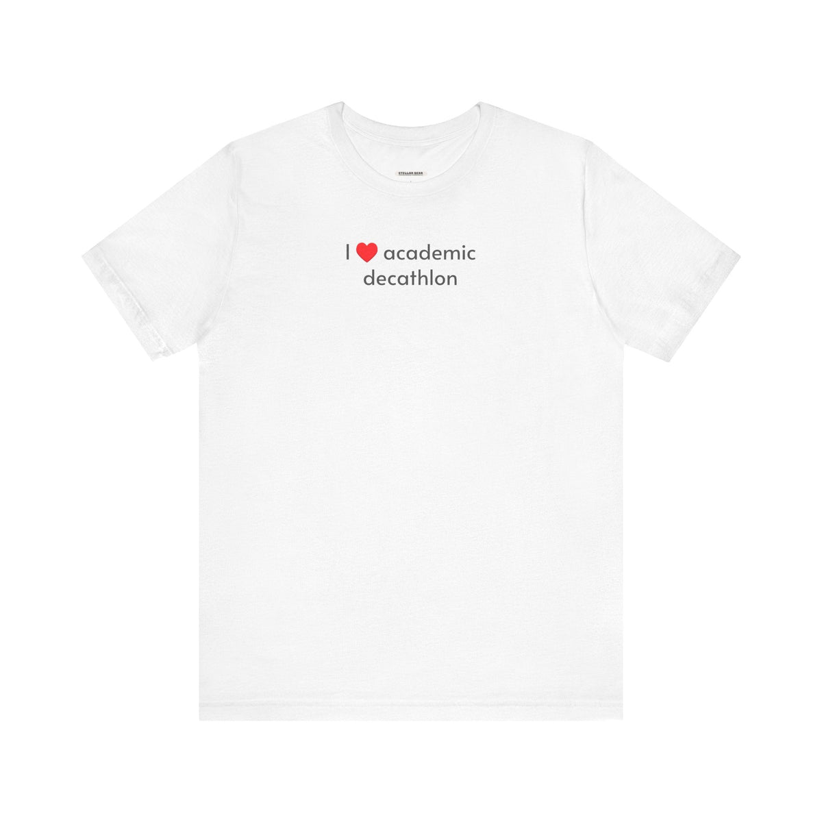 I Love Academic Decathlon Minimalist Style T-Shirt product image 2