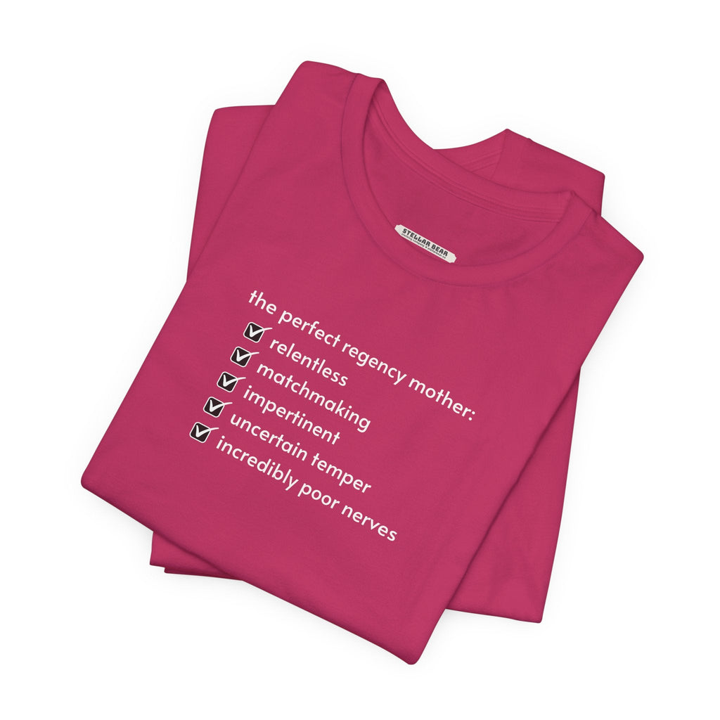 The Perfect Regency Mother Checklist T-Shirt (Jane Austen) product image 1