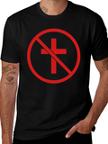 Anti-Christian Cross T-Shirt - Atheist Symbol product image 1