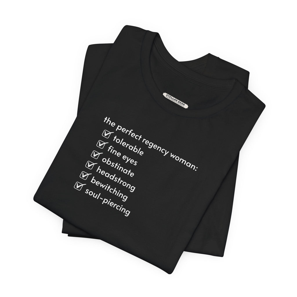 The Perfect Regency Woman Checklist T-Shirt (Jane Austen) product image 3