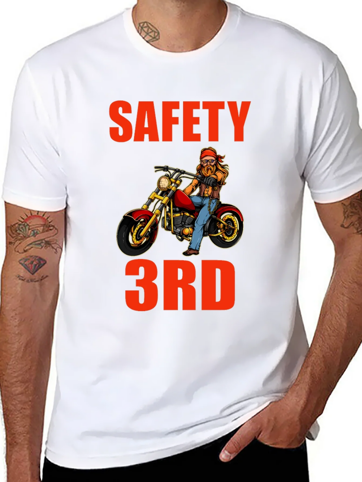 Safety 3rd Motorcycle T-Shirt - Funny Biker Tee product image 6