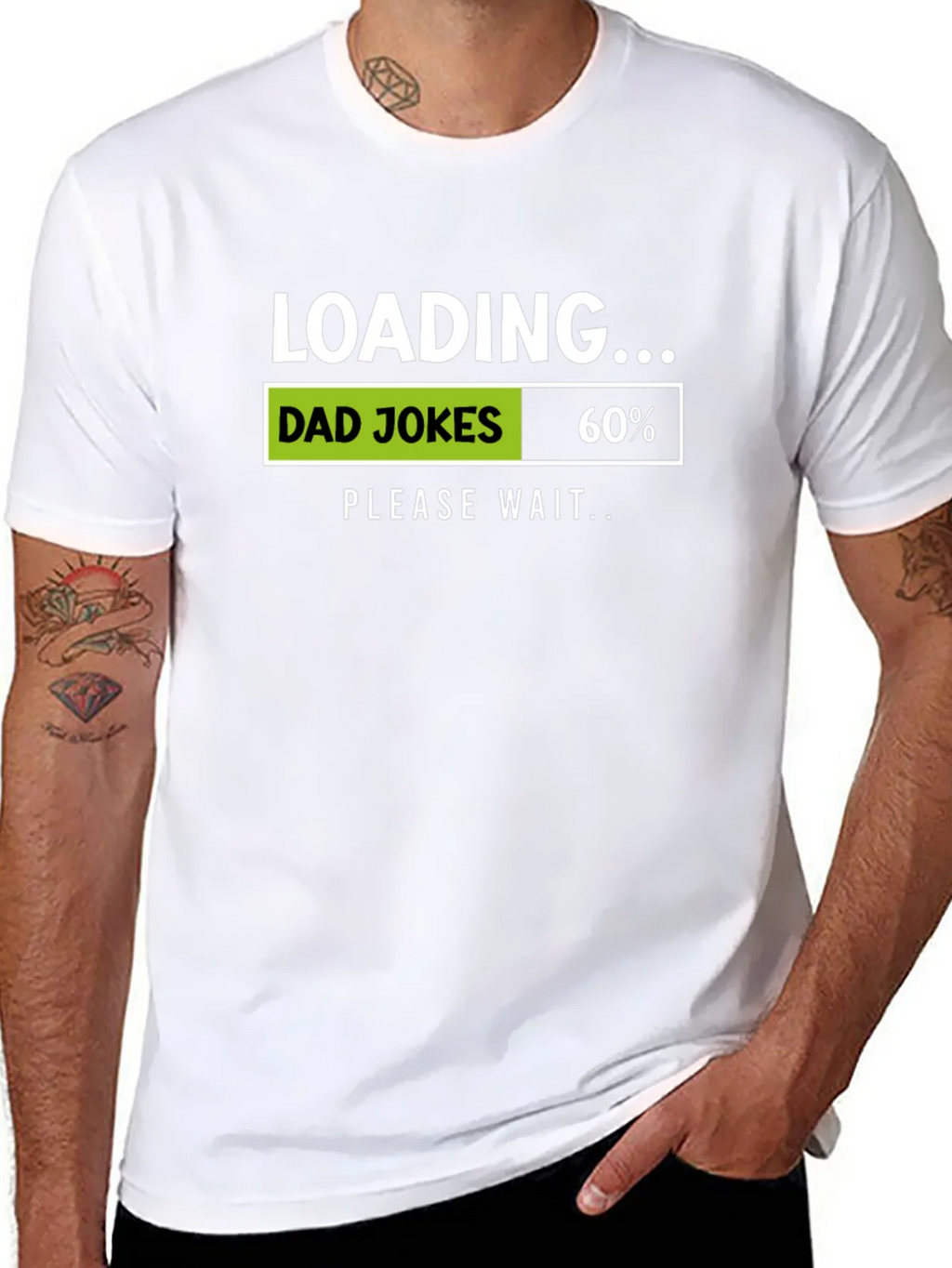 Dad Jokes Loading Funny Graphic T-Shirt product image 7