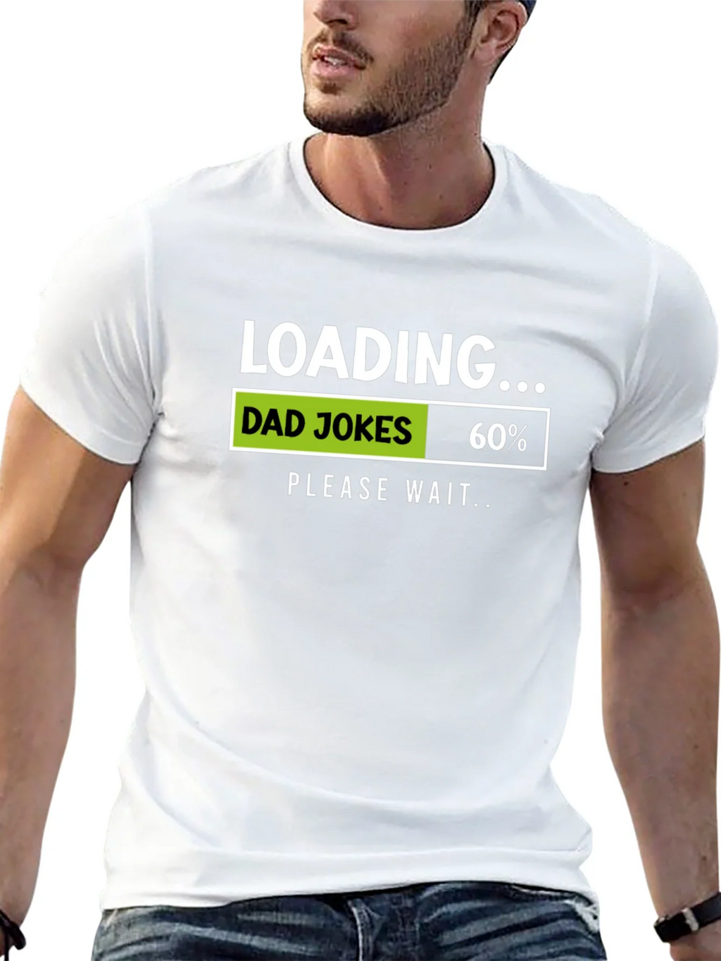 Dad Jokes Loading Funny Graphic T-Shirt product image 12