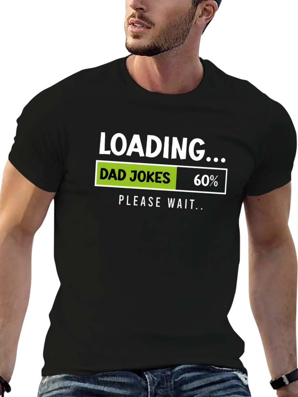 Dad Jokes Loading Funny Graphic T-Shirt product image 6