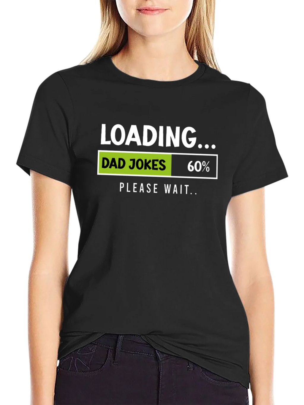 Dad Jokes Loading Funny Graphic T-Shirt product image 2