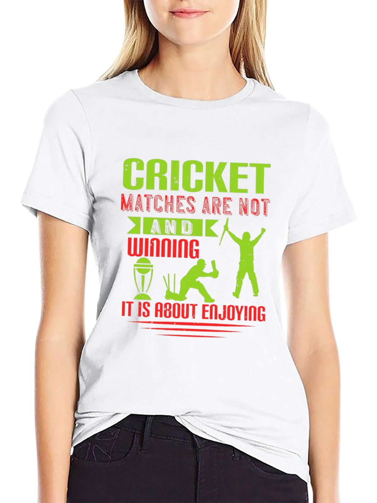 Cricket Matches Enjoying T-Shirt product image 8