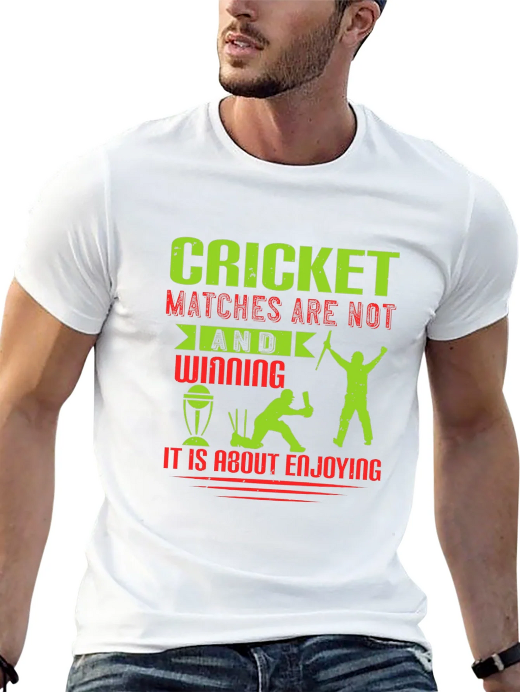 Cricket Matches Enjoying T-Shirt product image 11
