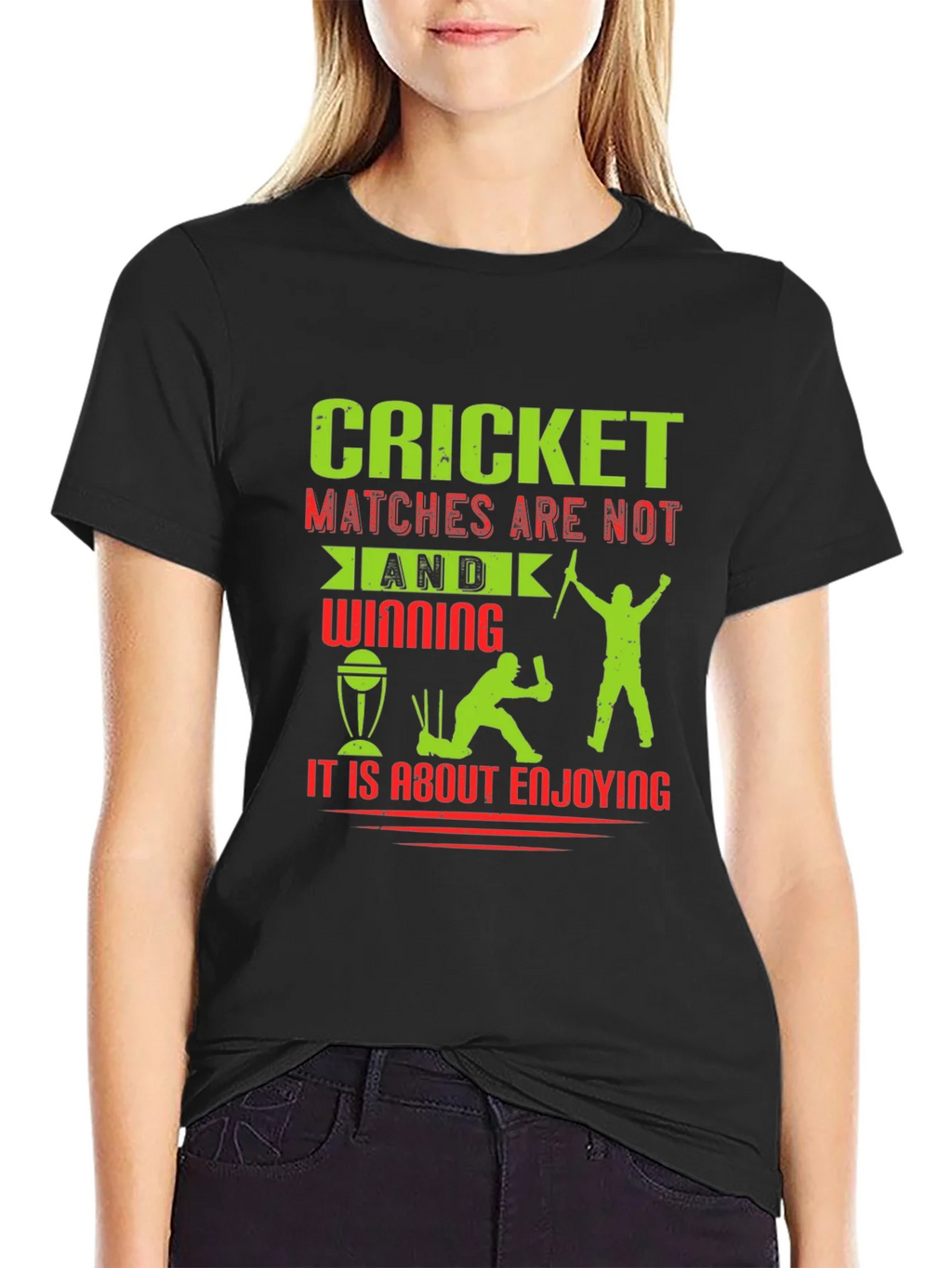 Cricket Matches Enjoying T-Shirt product image 2