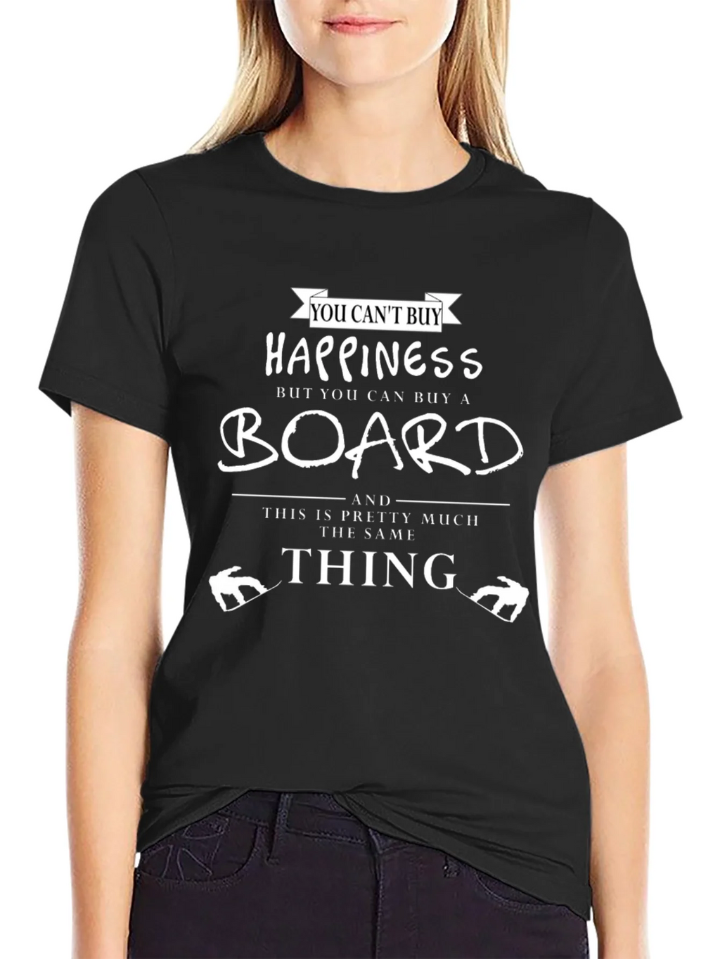 Happiness Board T-Shirt - Funny Snowboard Tee product image 2