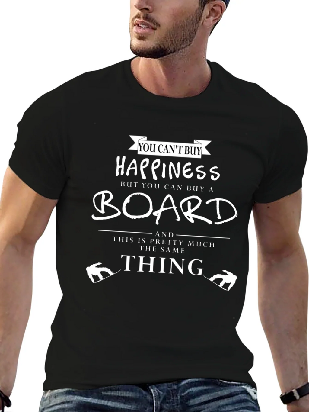 Happiness Board T-Shirt - Funny Snowboard Tee product image 5
