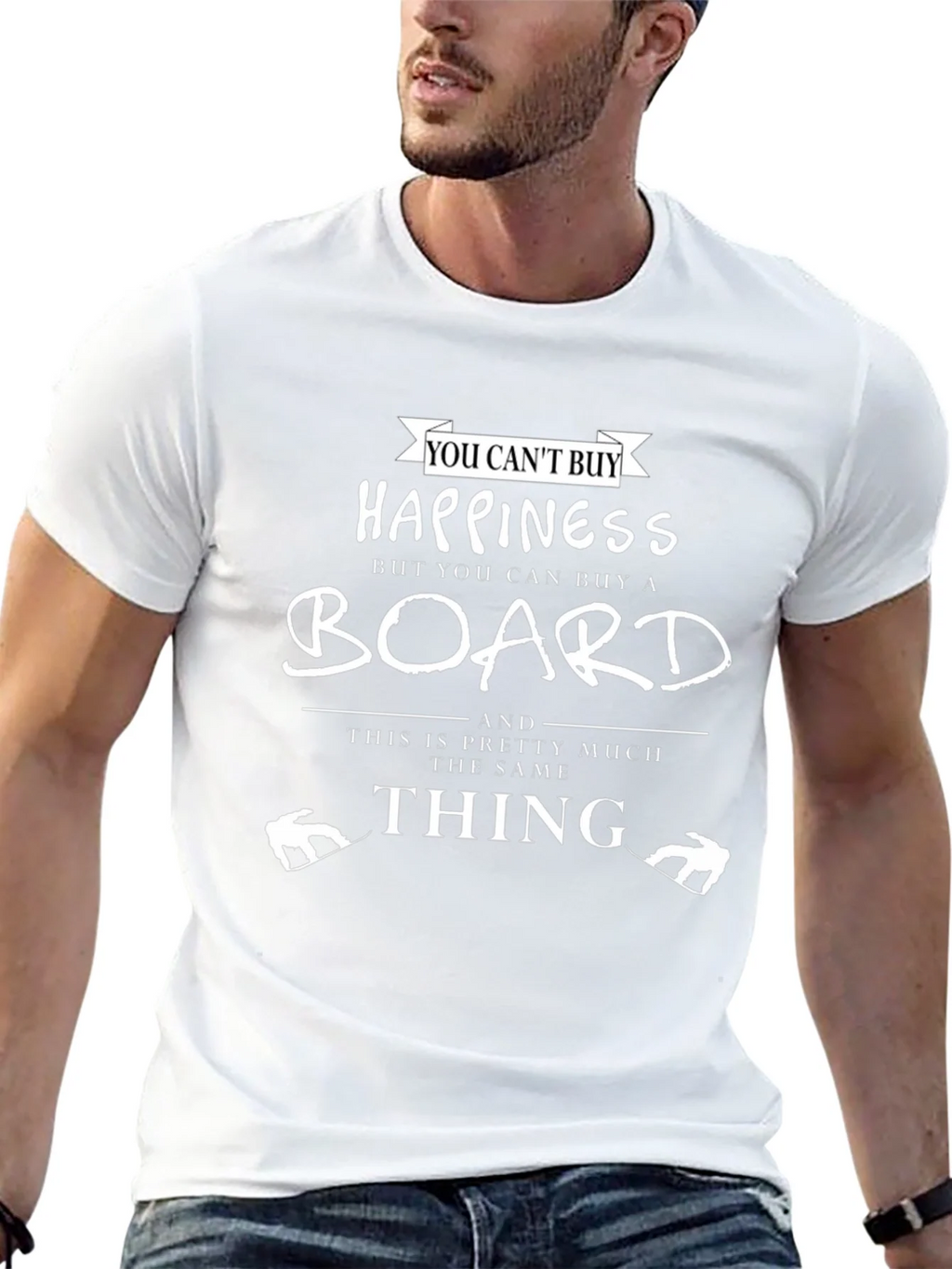 Happiness Board T-Shirt - Funny Snowboard Tee product image 10