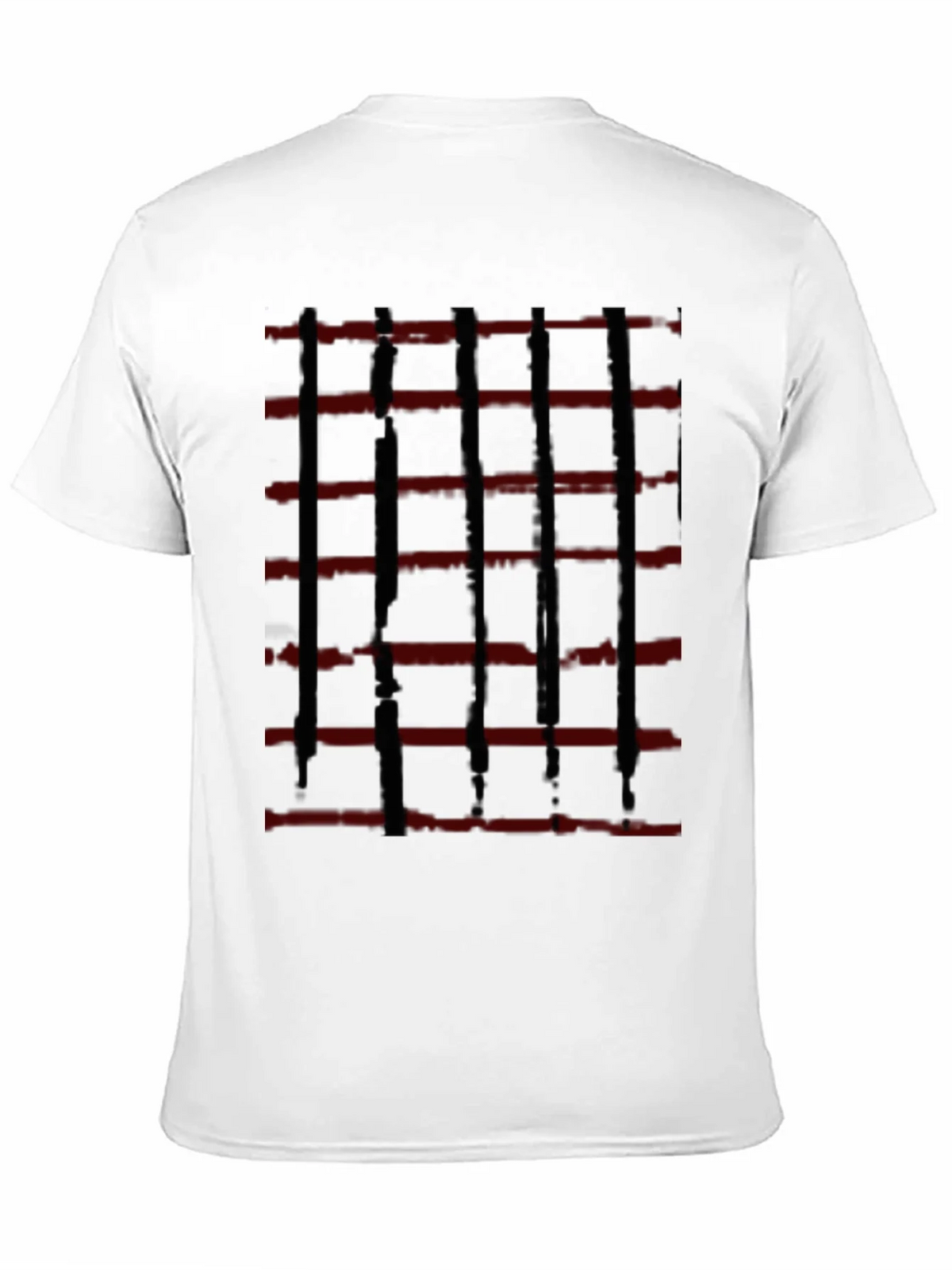 Abstract Red and Black Striped Graphic Tee product image 6