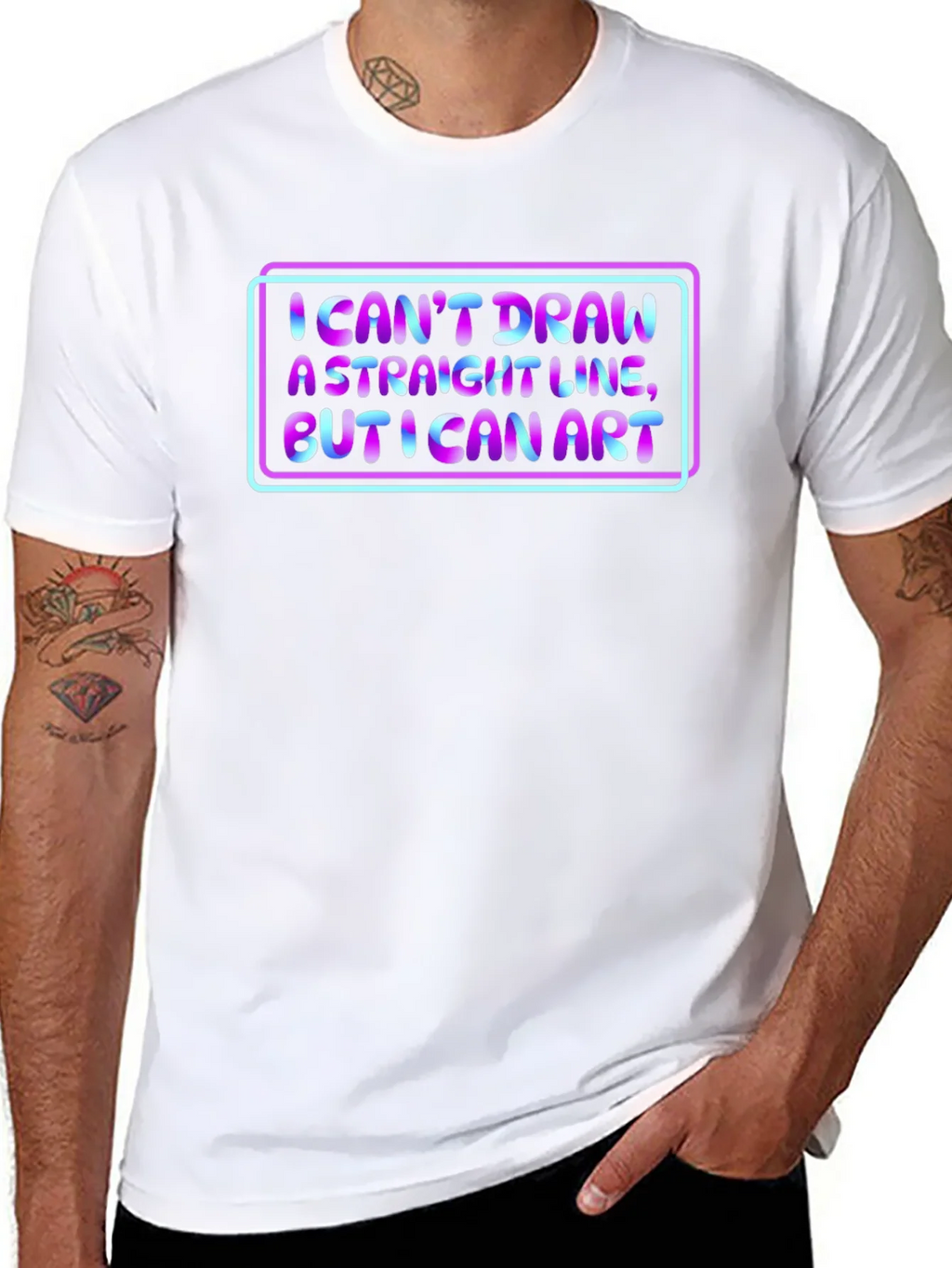 I Cant Draw a Straight Line Art T-Shirt product image 7