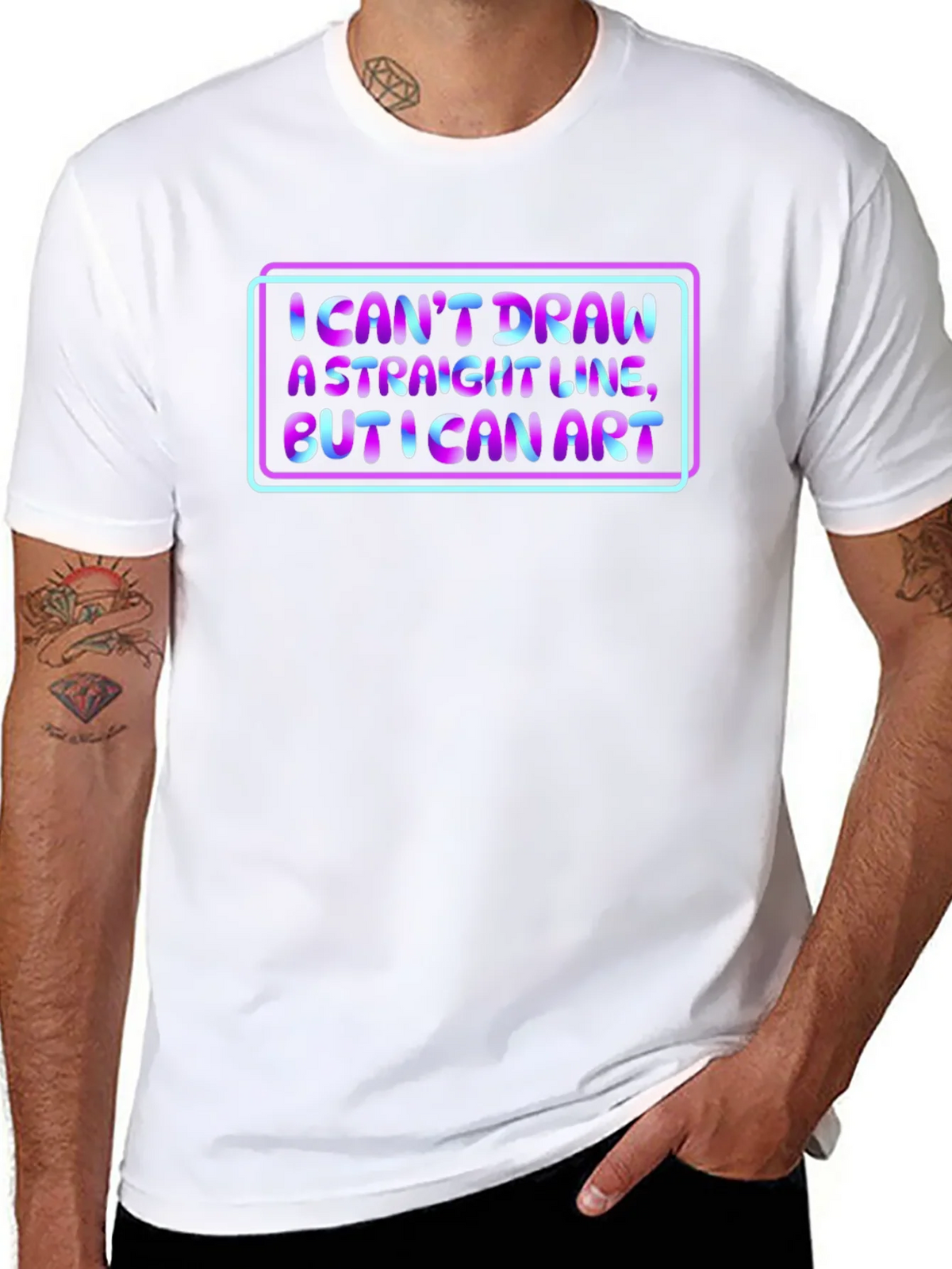 I Cant Draw a Straight Line Art T-Shirt product image 7