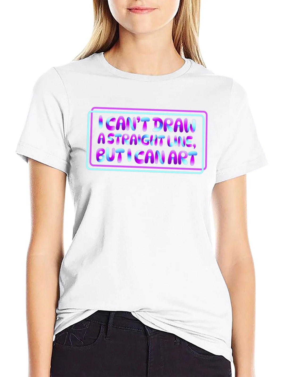 I Cant Draw a Straight Line Art T-Shirt product image 8