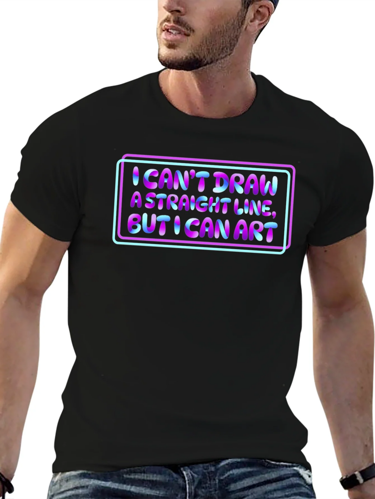 I Cant Draw a Straight Line Art T-Shirt product image 6