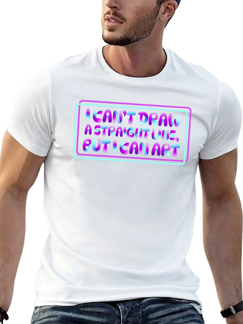 I Cant Draw a Straight Line Art T-Shirt product image 12